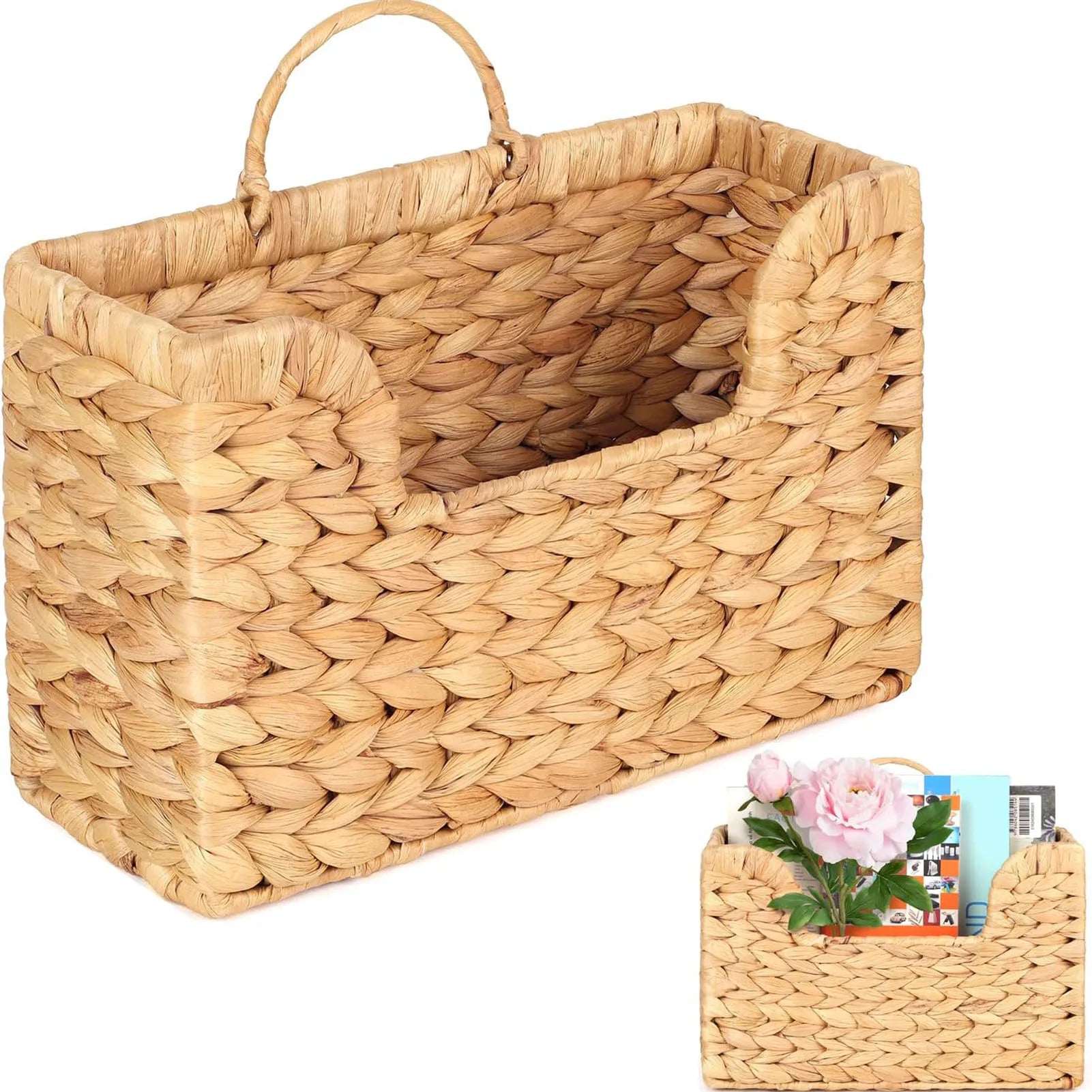 Rattan Woven Wall Magazine Basket
