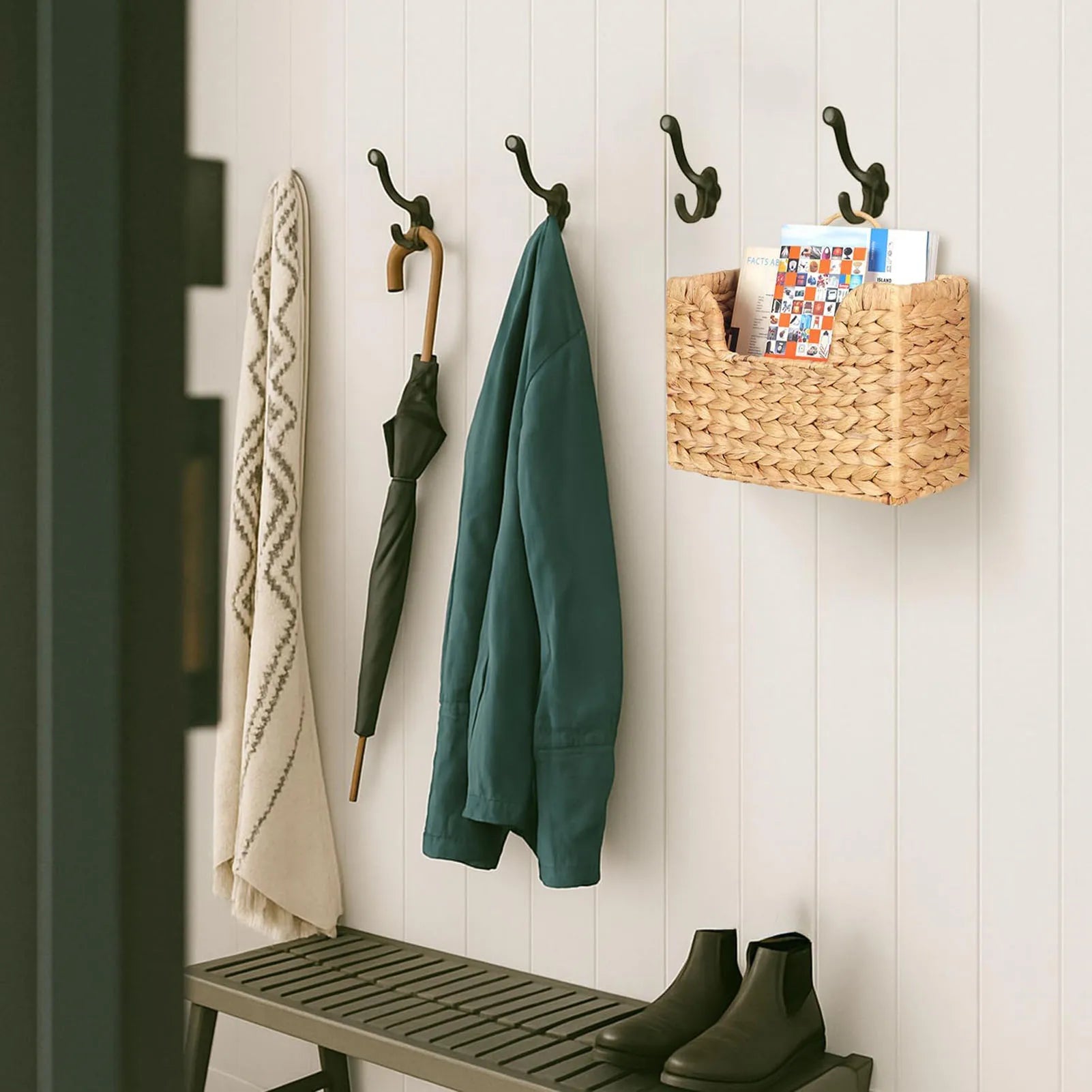 Rattan Woven Wall Magazine Basket